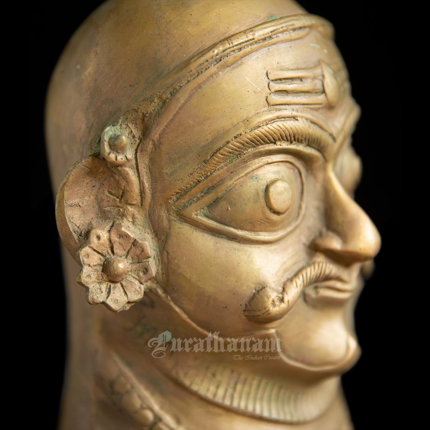 Bhairava Head, Gauri Head and Shiva Mukhalingam - Brass