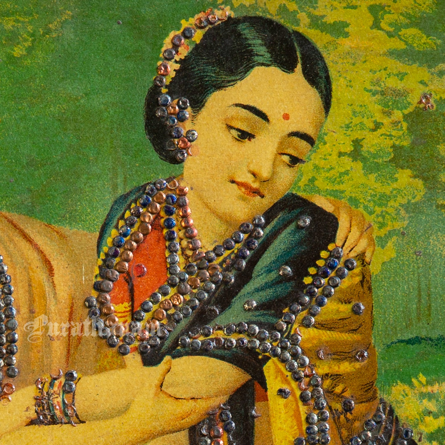 Arjun Subhadra by Ravi Varma - Oleograph Print