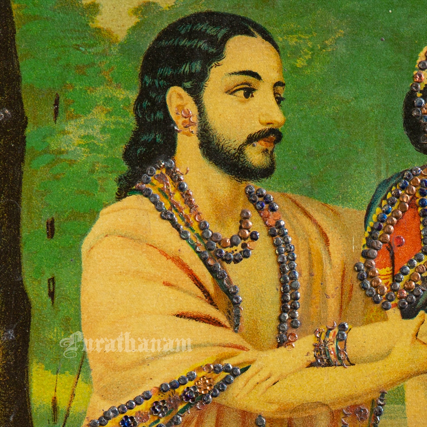Arjun Subhadra by Ravi Varma - Oleograph Print