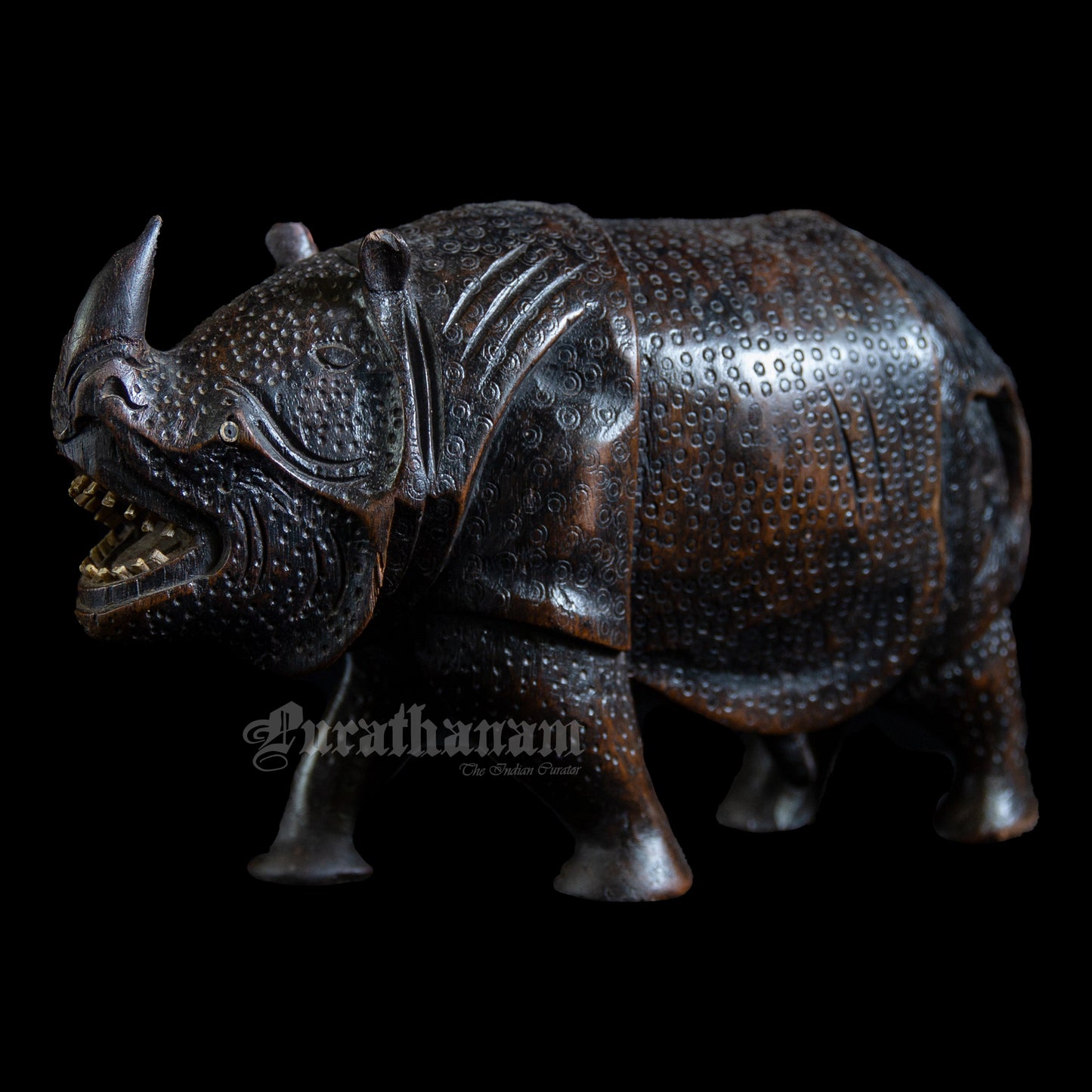 Rhinoceros - Teak wood