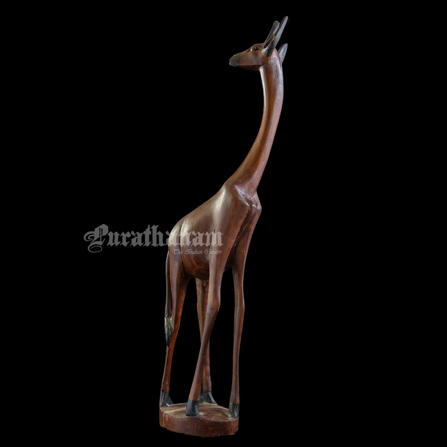 Giraffe Wooden Sculpture- African wood (made of single block)