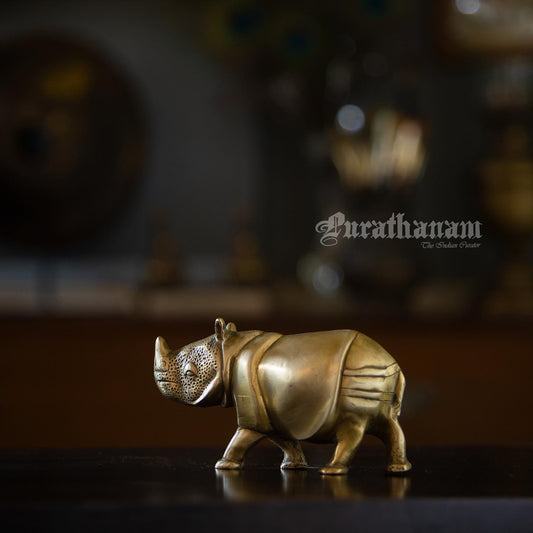Rhinoceros Brass sculpture