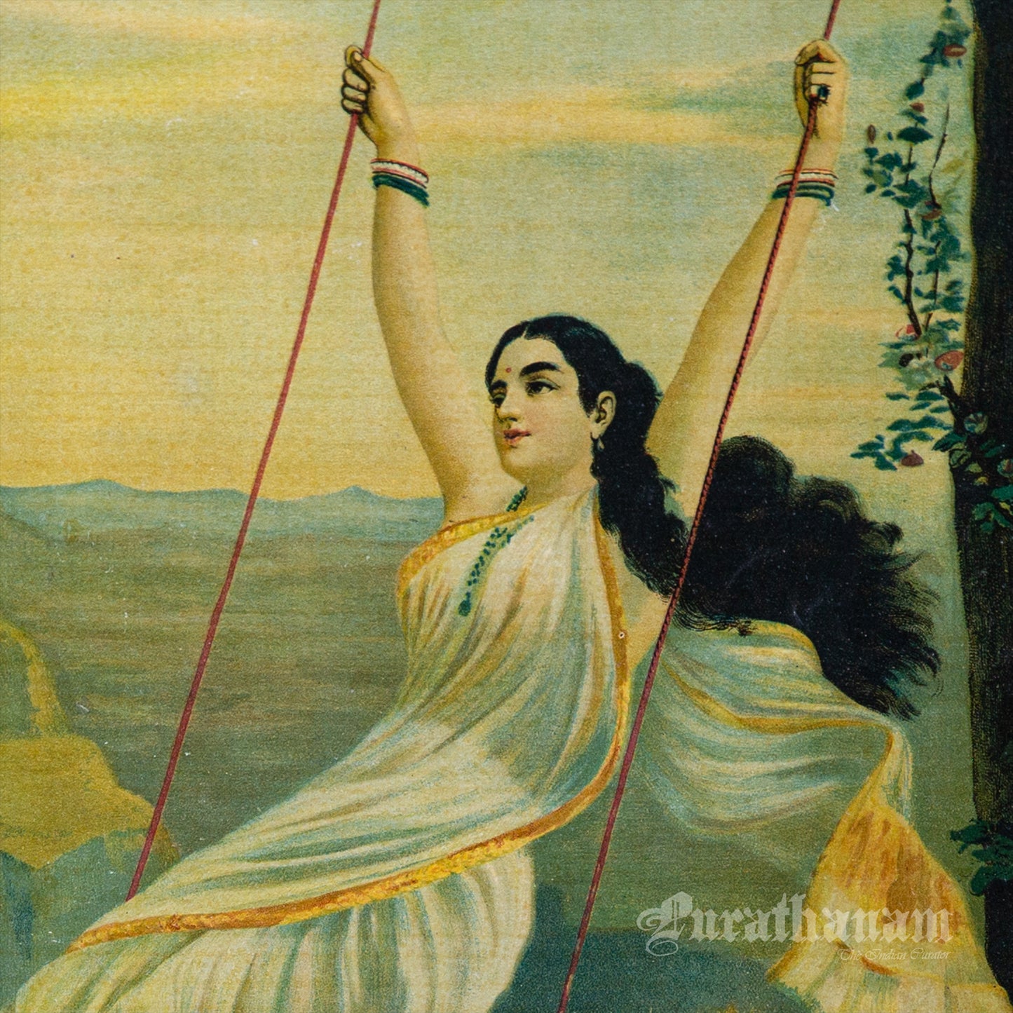 Mohini by Ravi Varma - Lithograph Print