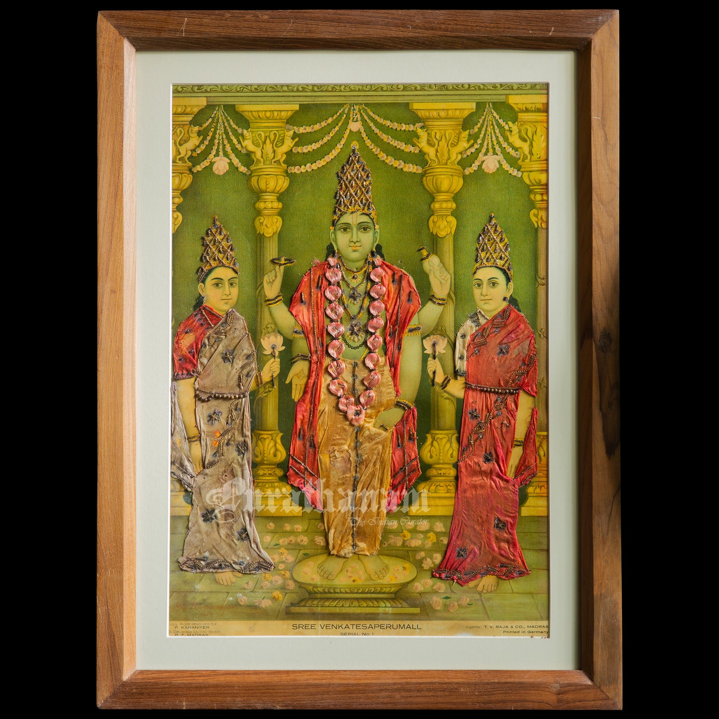 Sree Venkatesaperumall by C. G. Ramanujam ( Embellished) (Oleograph Print)