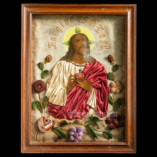 Jesus - Chromolithograph Print Embellished, London