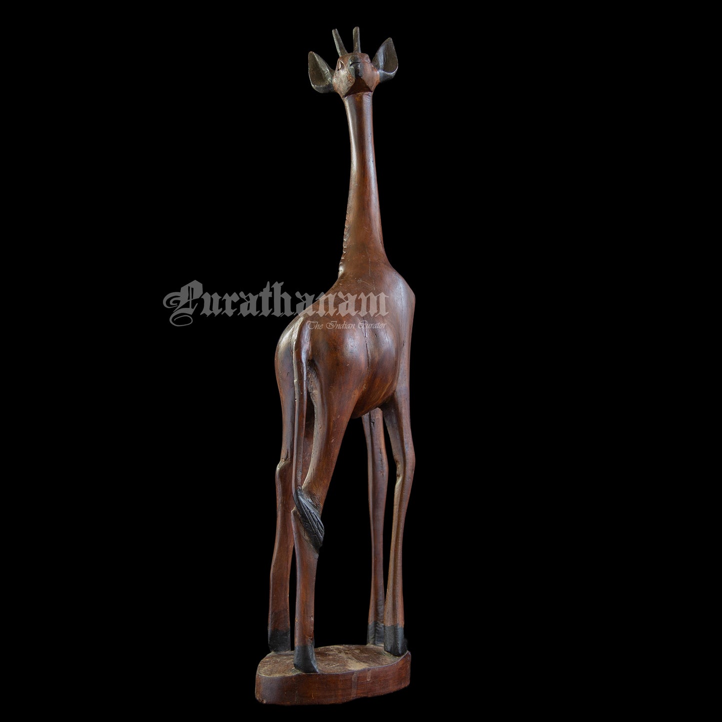 Giraffe Wooden Sculpture- African wood (made of single block)