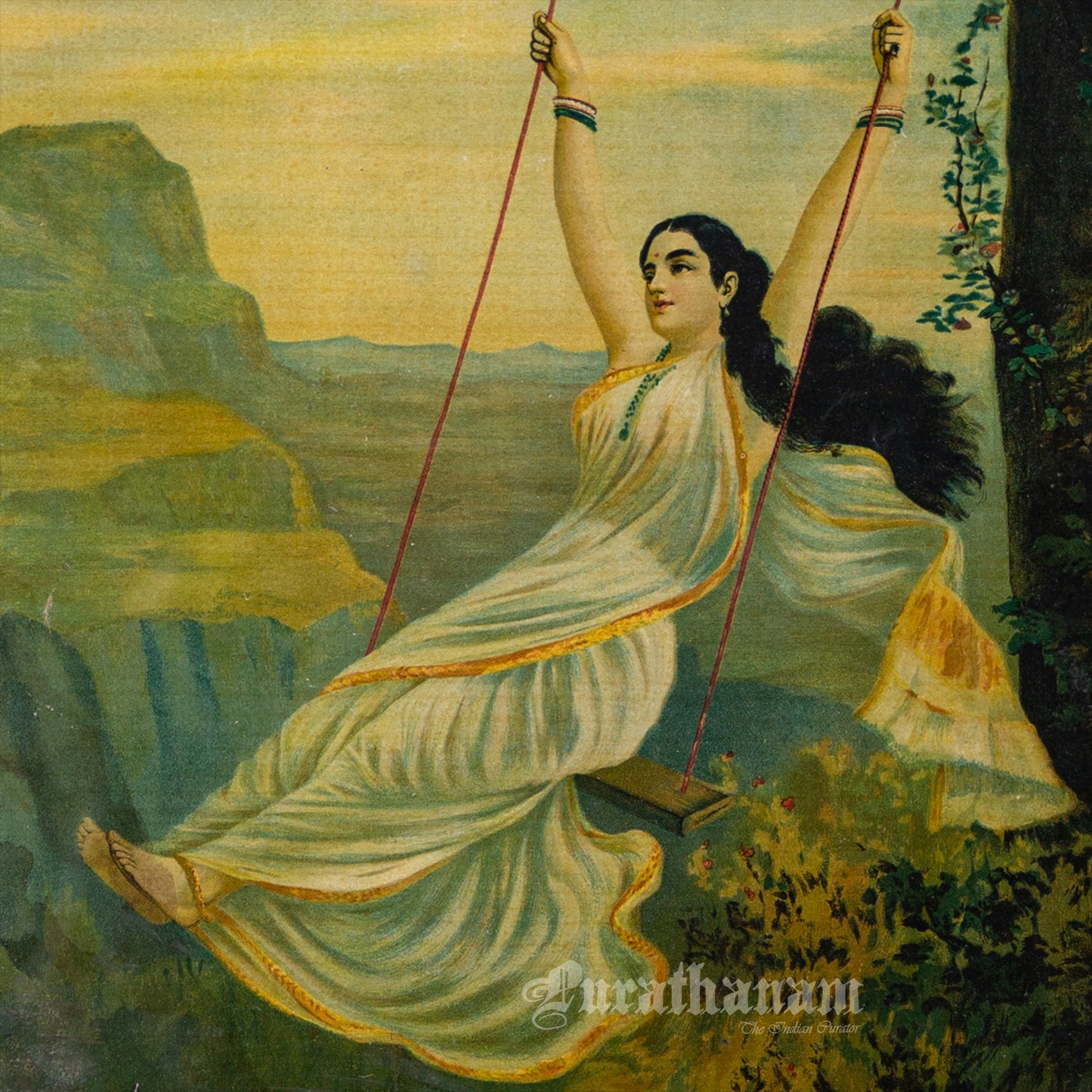 Mohini by Ravi Varma - Lithograph Print