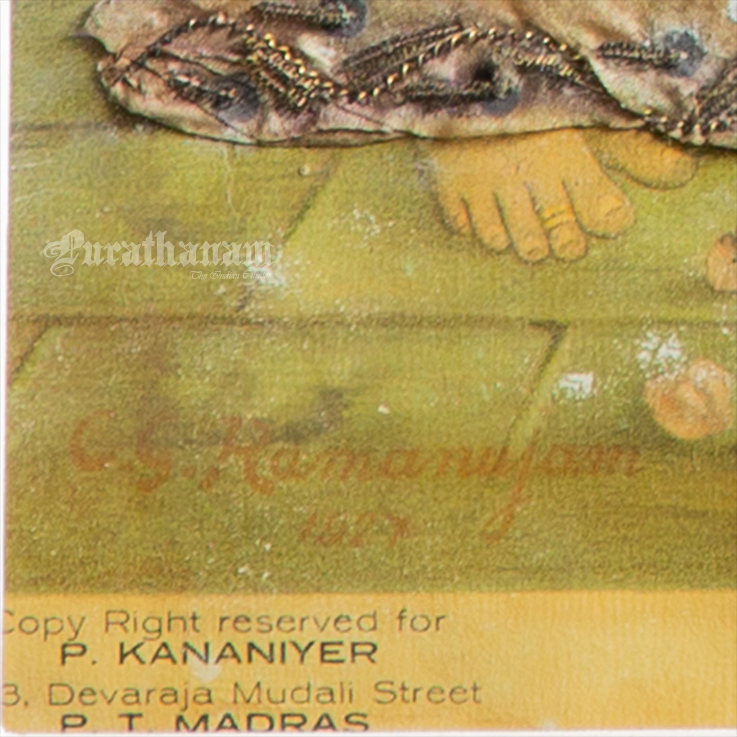 Sree Venkatesaperumall by C. G. Ramanujam ( Embellished) (Oleograph Print)