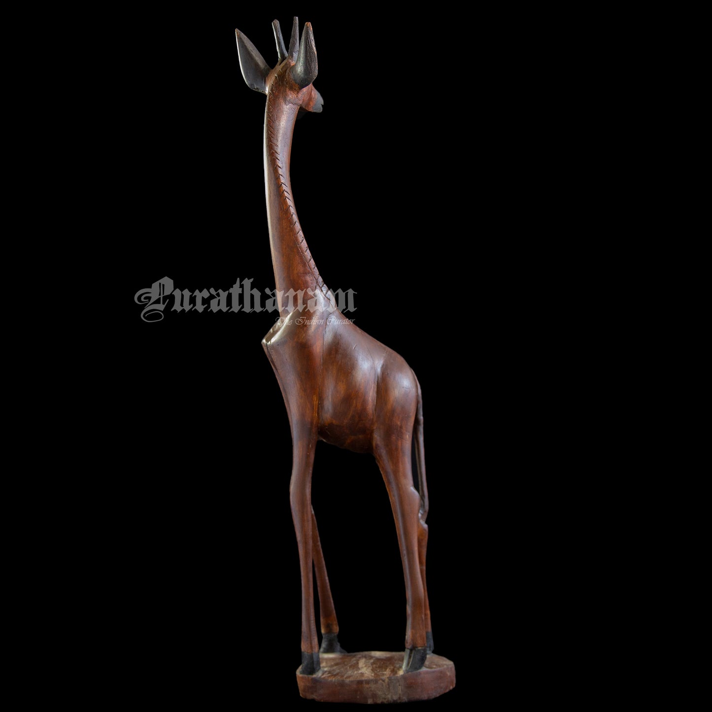 Giraffe Wooden Sculpture- African wood (made of single block)