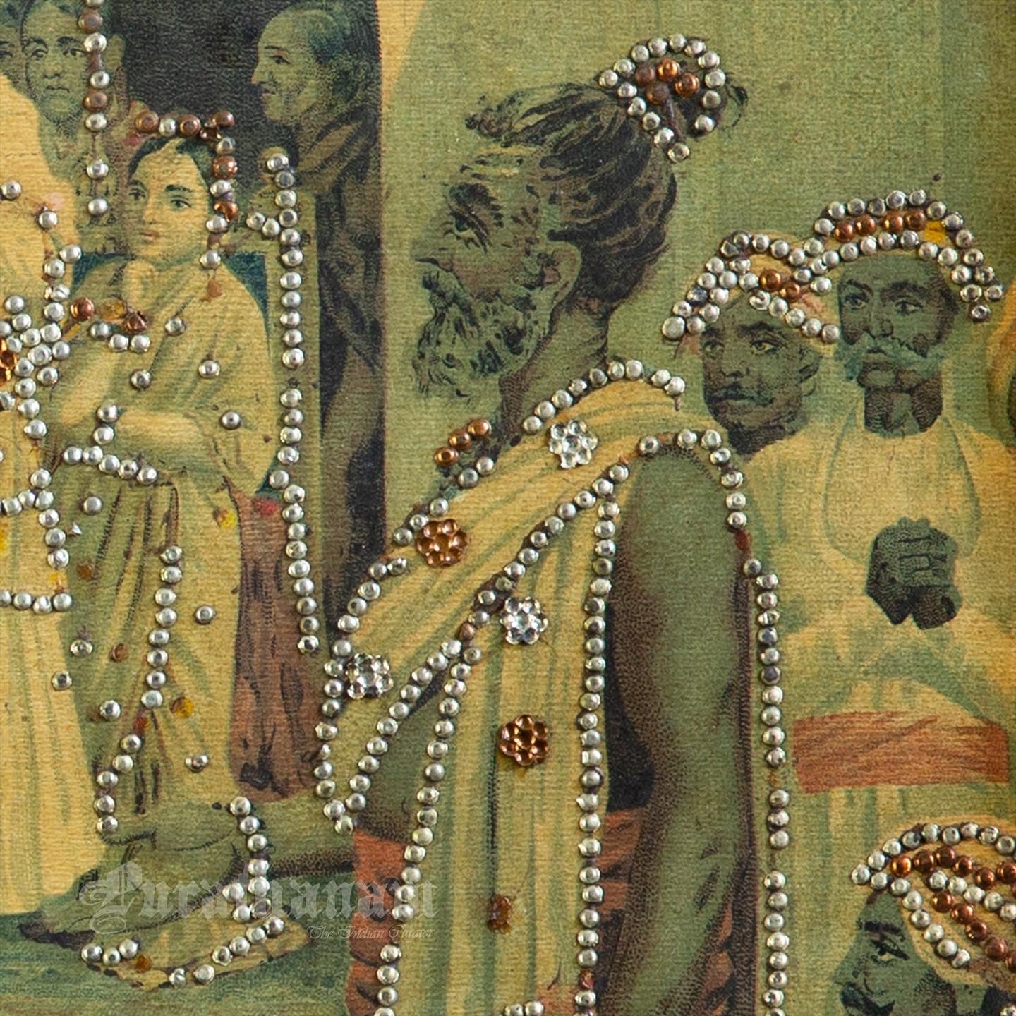 Sita Swayamvar by Ravi Varma - Embellished (Oleograph Print)