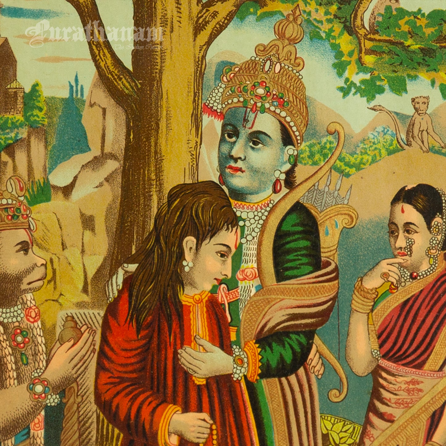 Ram Bharat Milap - Oleograph Print