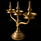 Three Branched oil Lamp/ Kavara Vilakku - Brass