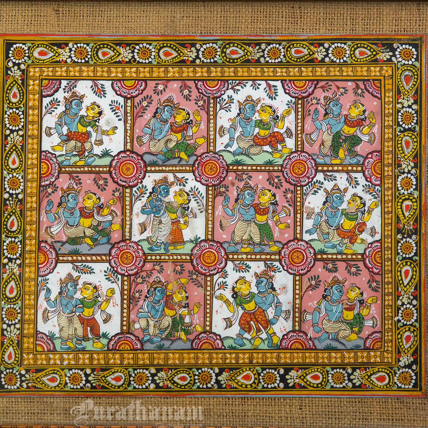 Krishna Leela - Patachitra Painting