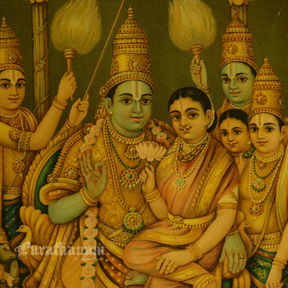 Ram Pattabhishekam  by C. G. Ramanujam - Oleograph Print