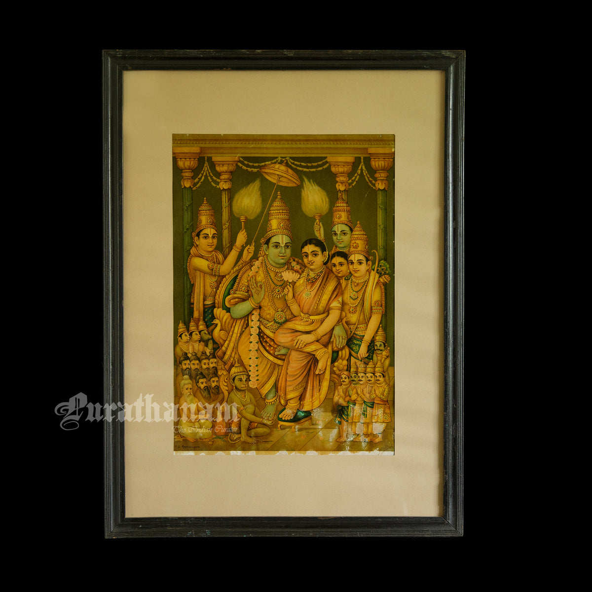 Ram Pattabhishekam  by C. G. Ramanujam - Oleograph Print