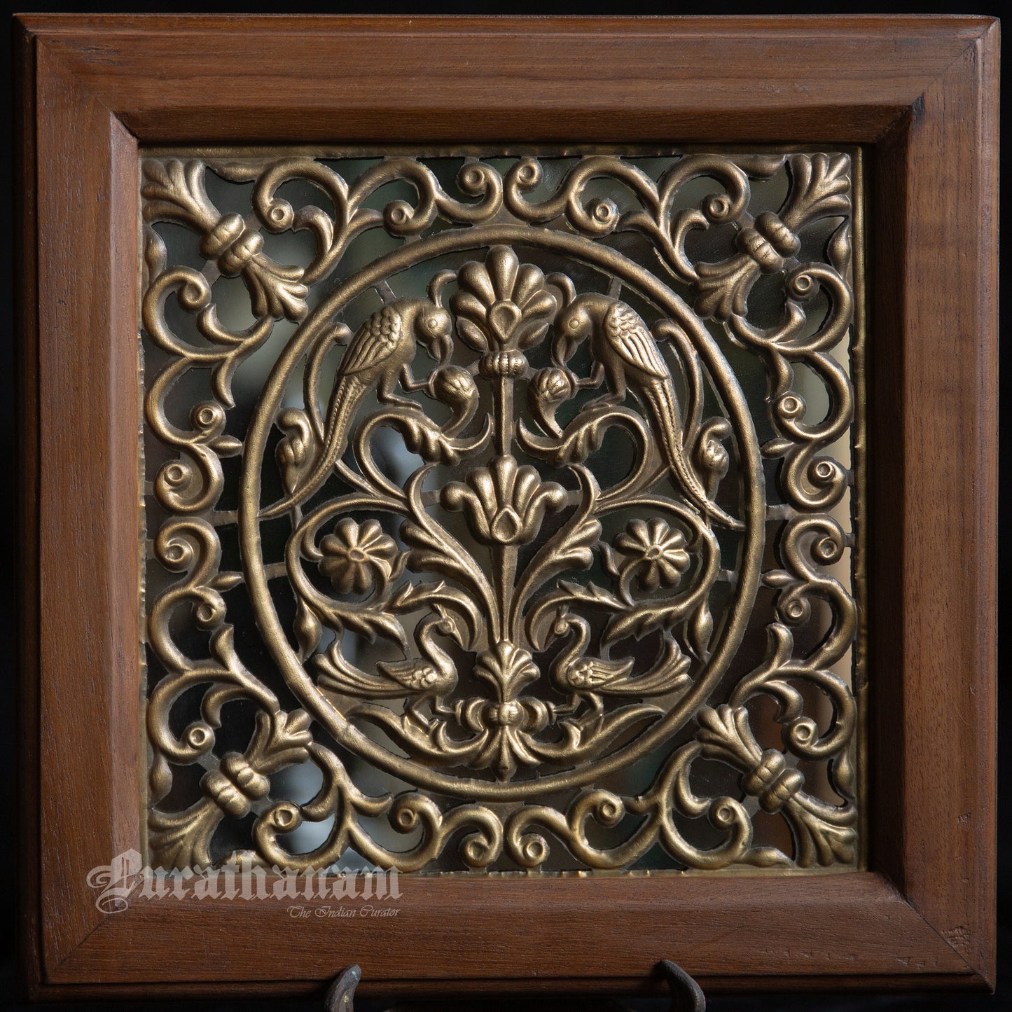Decorative Parrot Brass Plate - Mirror