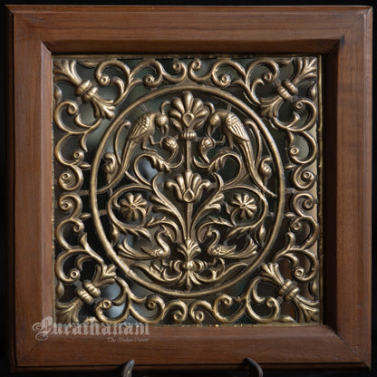 Decorative Parrot Brass Plate - Mirror