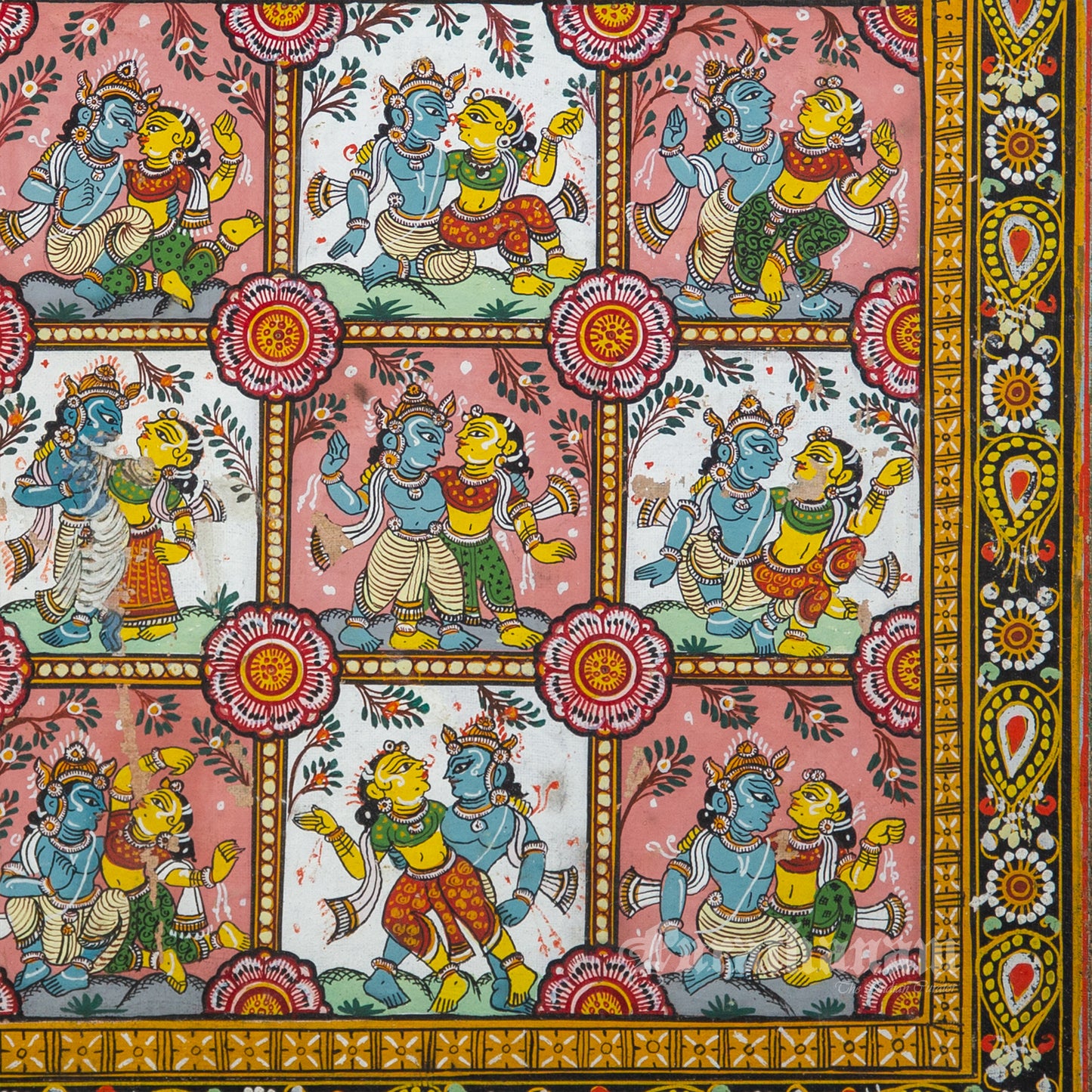 Krishna Leela - Patachitra Painting