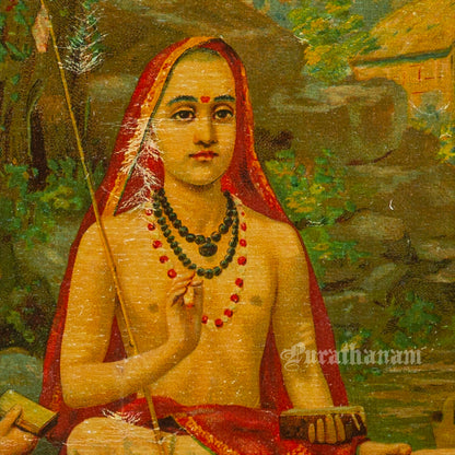 Shankarachariyar by Ravi Varma - Oleograph Print