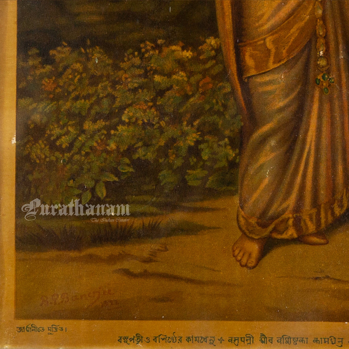 Antecedent of Vishma’s Birth/ Basupatni and Vashista's kamdhenu - Oleograph Print