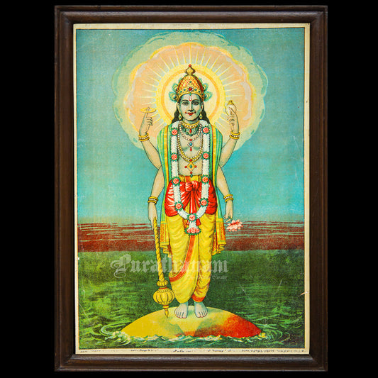 Sri Vishnu (Chromolithograph Print)