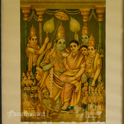 Ram Pattabhishekam  by C. G. Ramanujam - Oleograph Print
