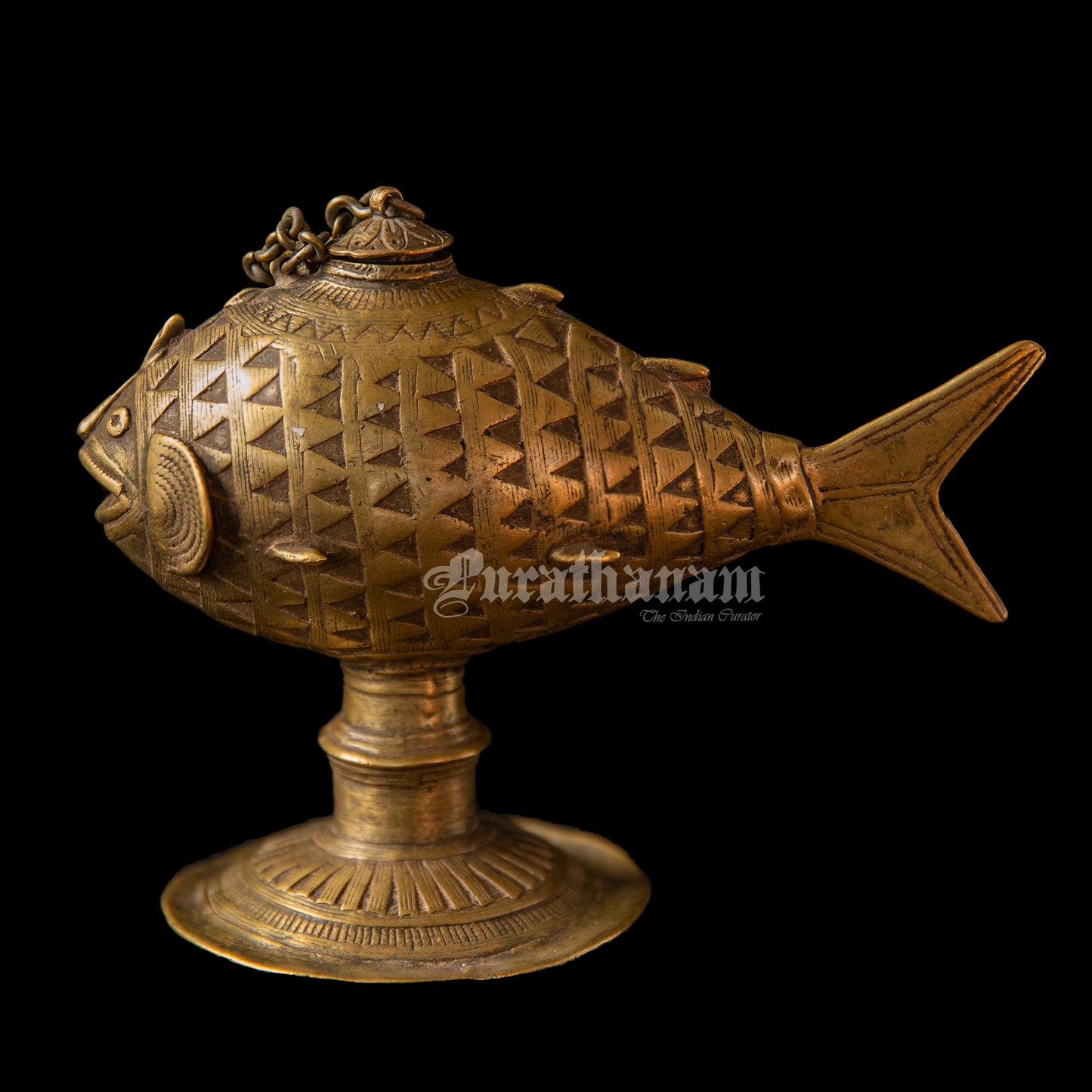 Fish Ink well - Brass (Ink Pot)