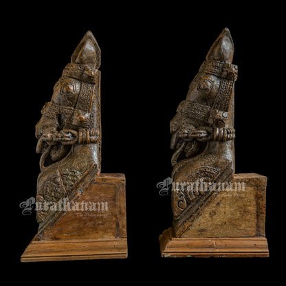 Horse Head Brackets - Pair (Teak Wood)