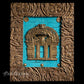 Brass Prabhavali mounted on Antique Wooden Plaque