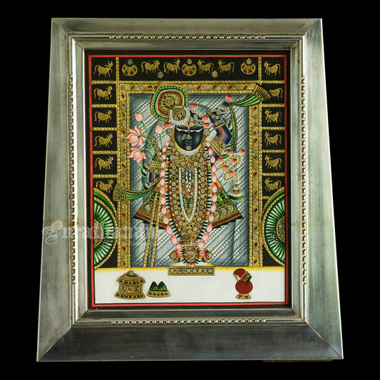 Vittalnathji Vintage Watercolor Painting (Nathdwara School of Watercolor)