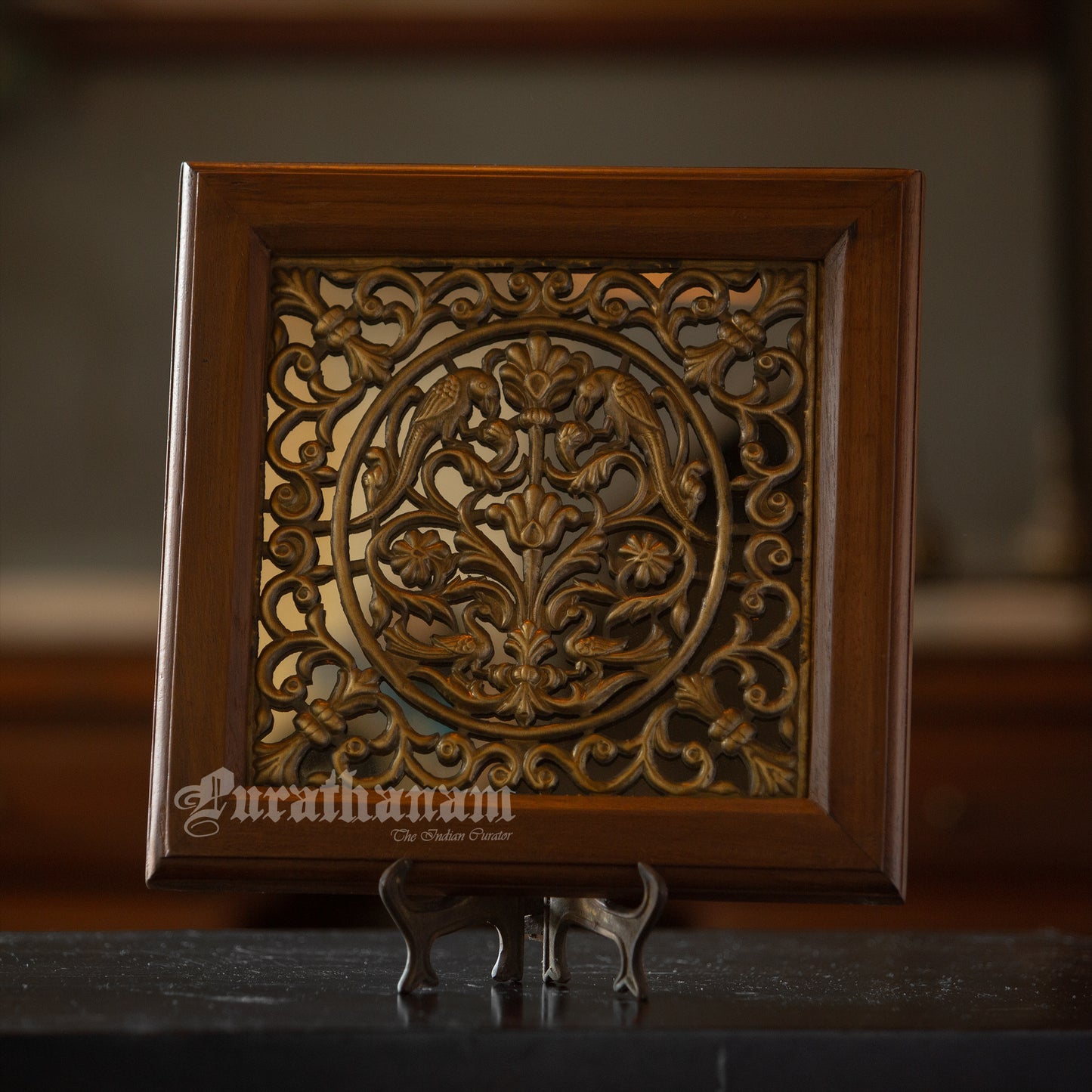 Decorative Parrot Brass Plate - Mirror