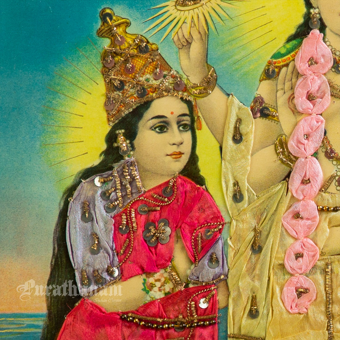 Luxmi Narayana - Lithograph Print (Embellished)