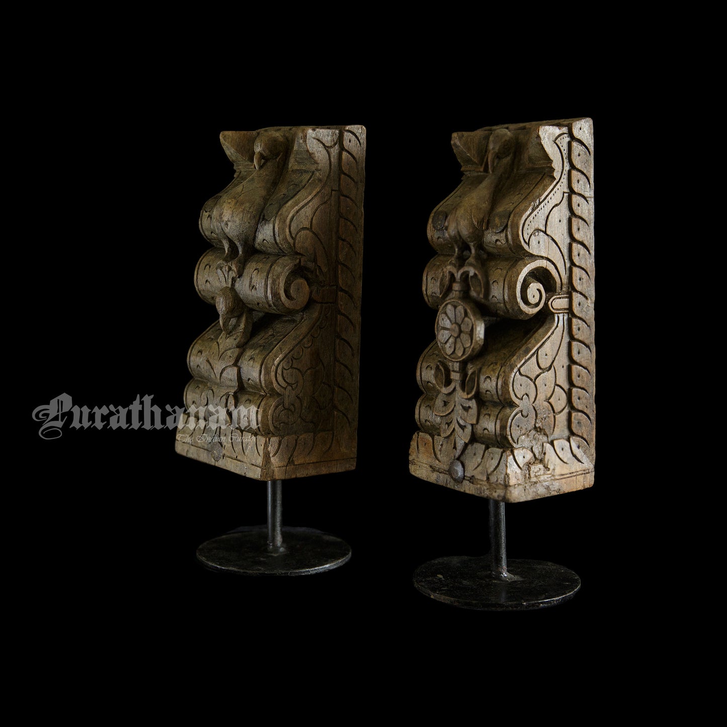 Peacock Bracket Corbels - Pair