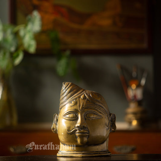 Ardhanarishvara head  / Mukhalingam Brass