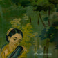 Arjun Subhadra by Ravi Varma - Oleograph Print Embellished