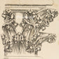 Medieval Architecture & Art-Auxerre - Plate 13 (Capitals of arcading Lady Chapel and Choir Aisle) -Steel Engraving