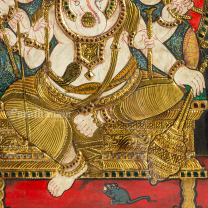 Panchamukha Vinayaga - Tanjore Painting