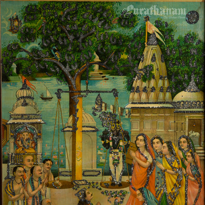 Shree ranchod ji Maharaj L. A. Joshi - Embellished Oleograph Print