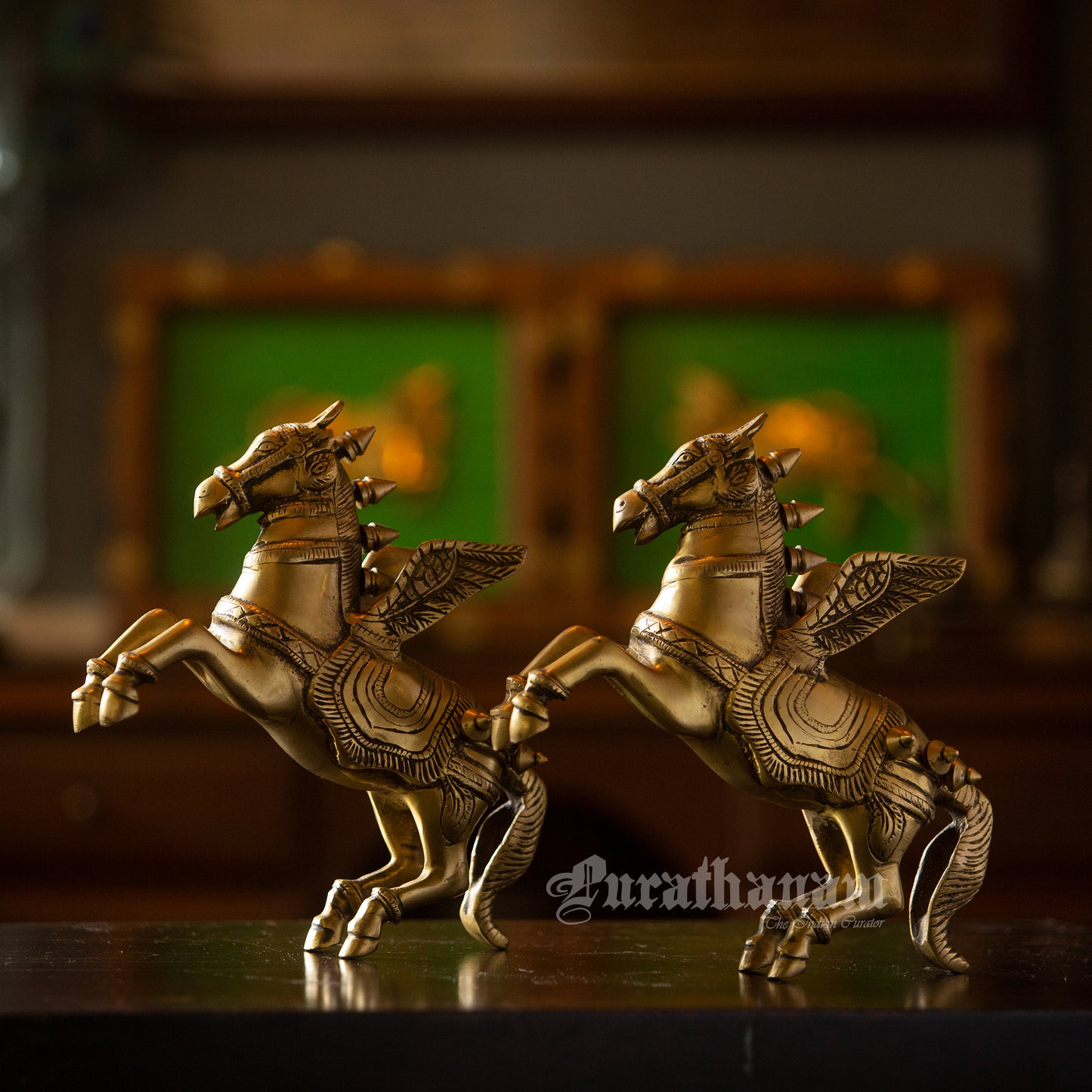 Flying Celestial Horses - Brass