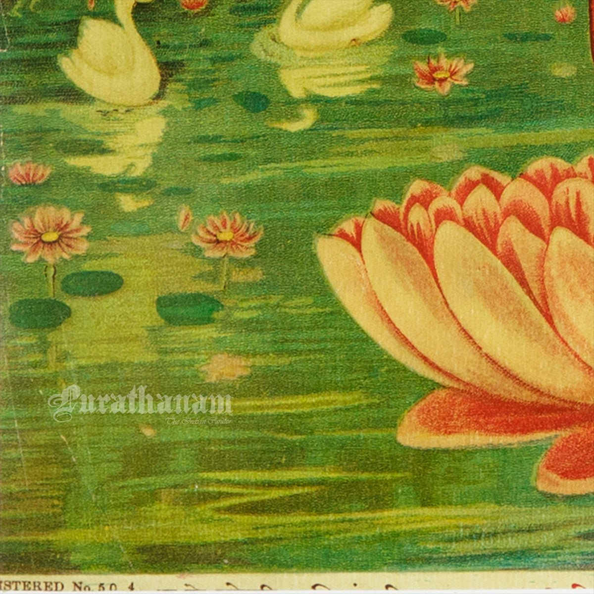 Lakshmi by Ravi Varma - Oleograph Print