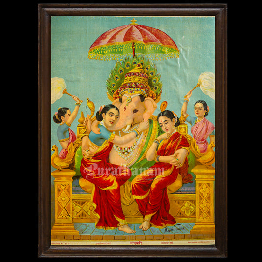 Ganapati - by Ravi Varma (Oleograph Print)