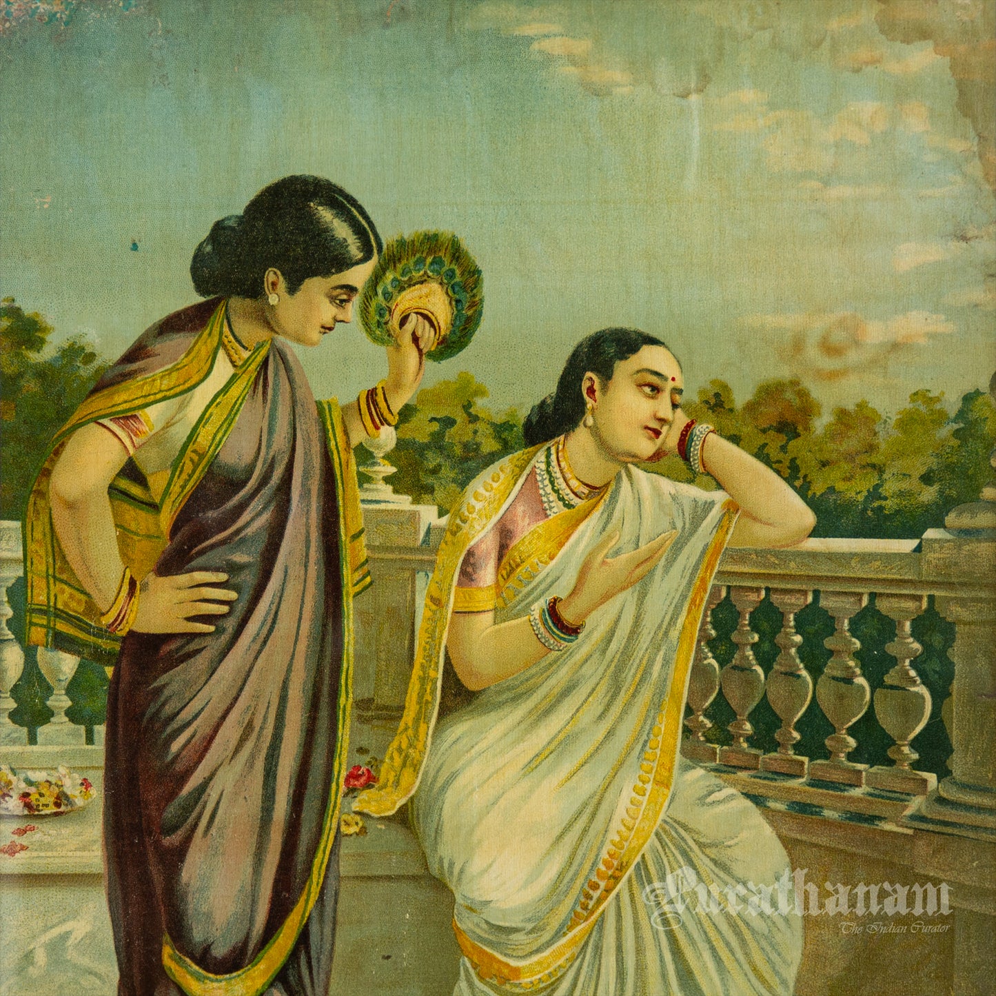 Damayanti by Ravi Varma - Oleograph Print