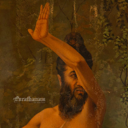 The birth of Shakuntala by Ravi Varma - Lithograph Print -  Ravi Varma FAL Press