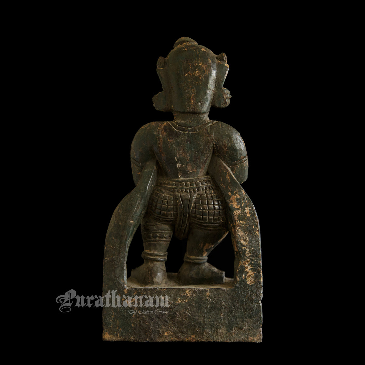 Temple Maiden wooden  sculpture