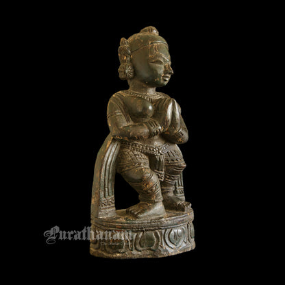 Temple Maiden wooden  sculpture