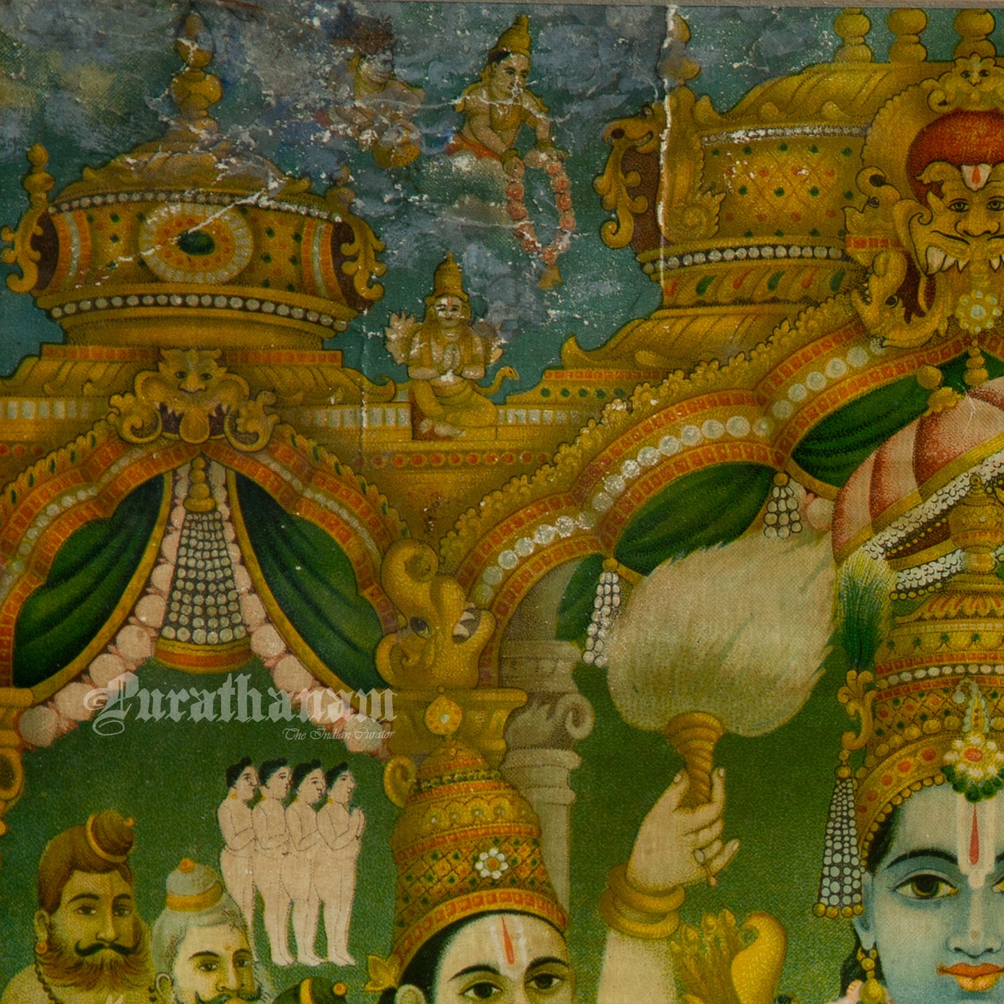 Sri Ram Pattabhishekam - Oleograph Print