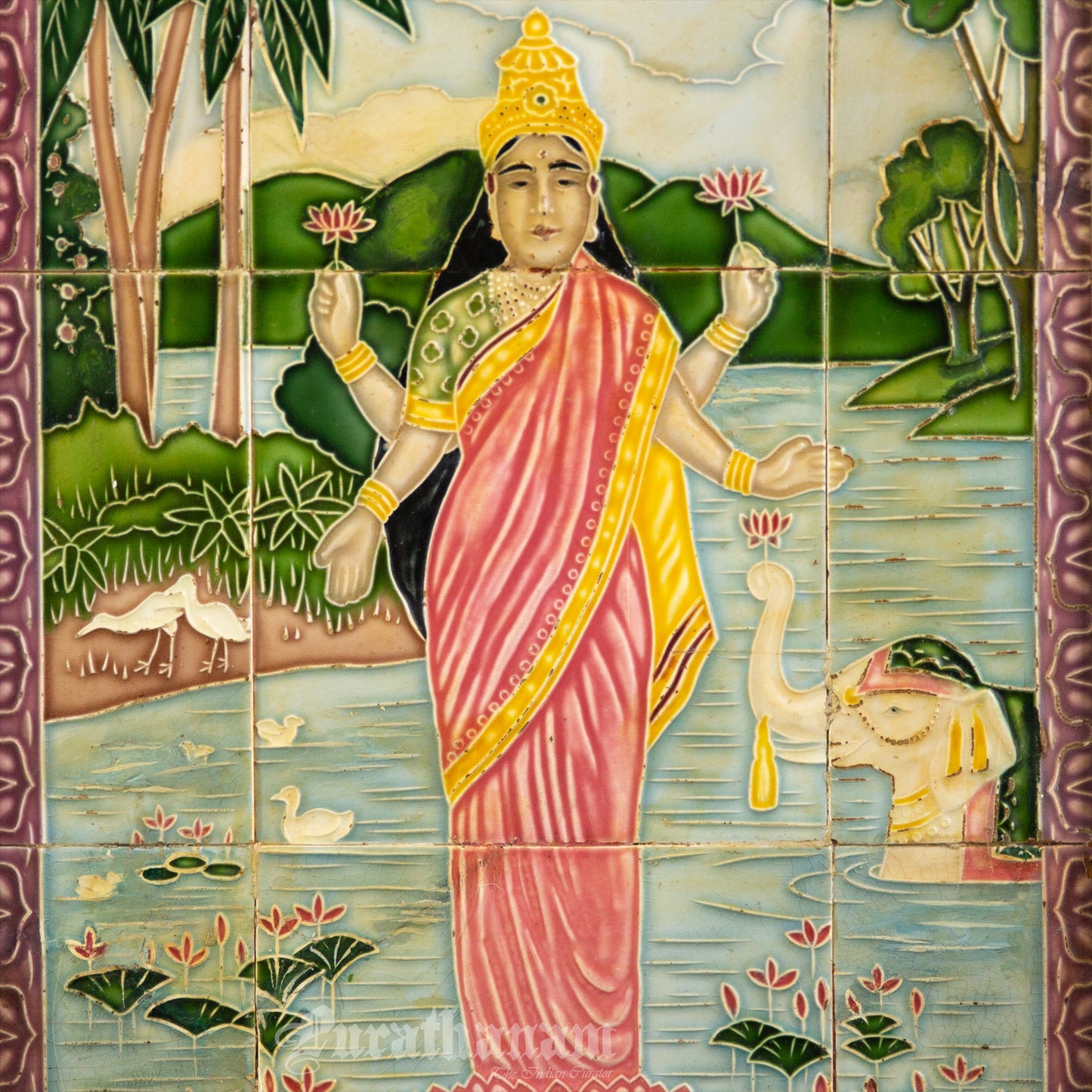 Lakshmi - Majolica -Japanese Tile