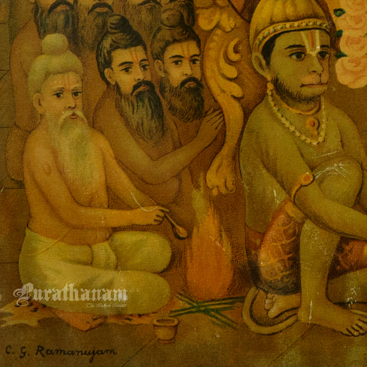 Ram Pattabhishekam  by C. G. Ramanujam - Oleograph Print