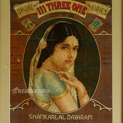 Shankarlala Dayaram  Smoke 111 Three one Ad. poster - Chromolithograph print