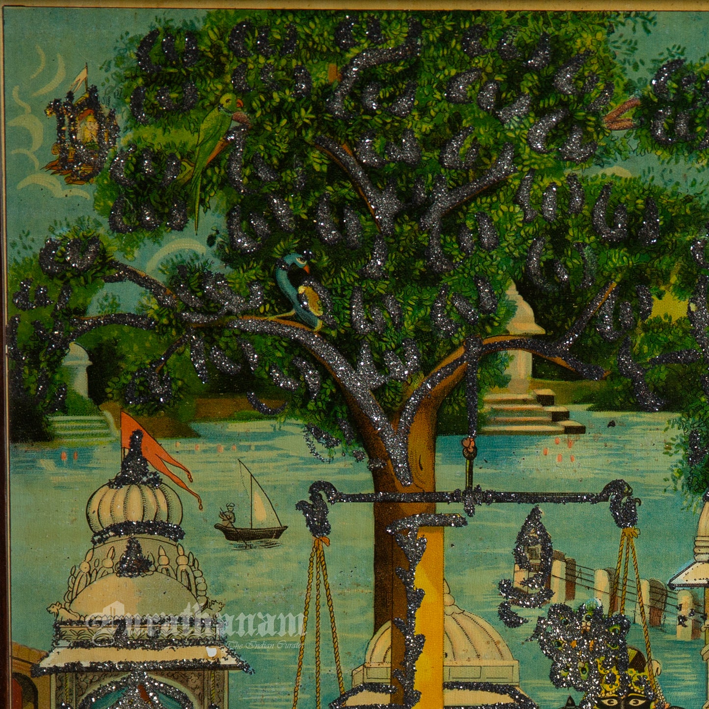 Shree ranchod ji Maharaj L. A. Joshi - Embellished Oleograph Print